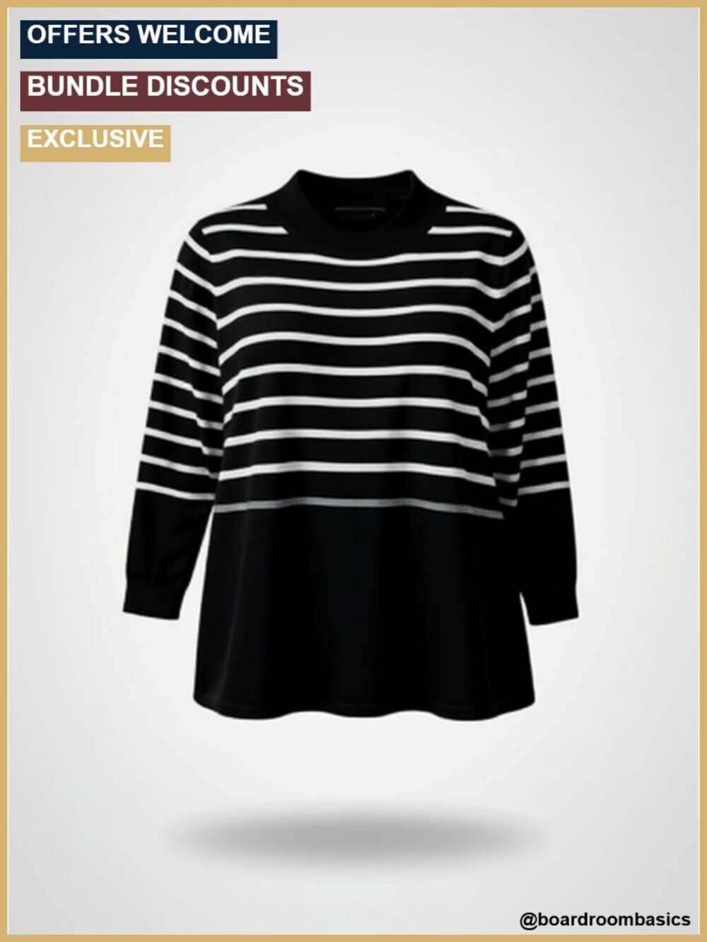 Plus Size Short Sleeve Crewneck Striped Knit Sweater Blouse